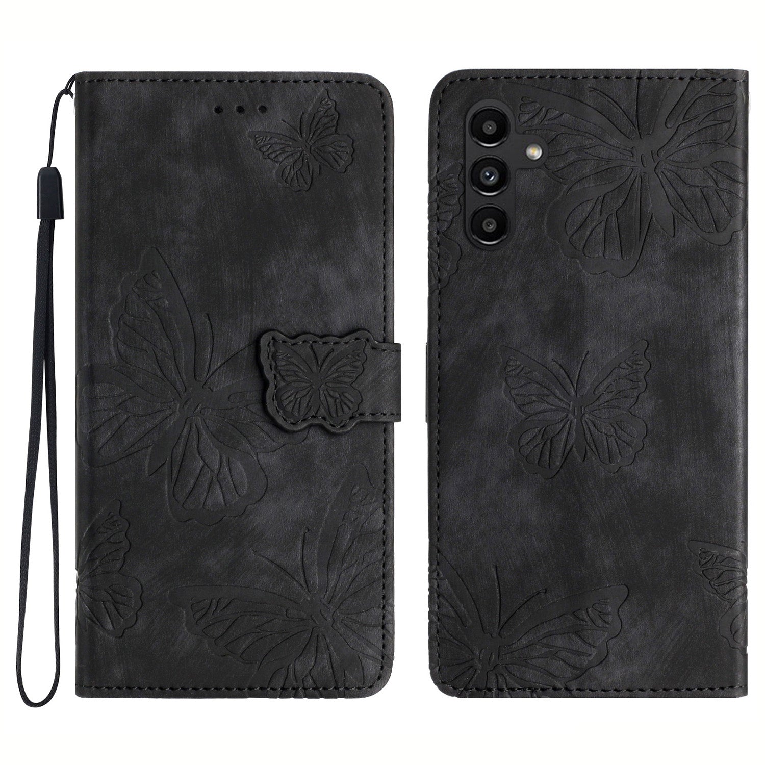 For Samsung Galaxy A34 5G Stand Wallet Phone Cover PU Leather Skin-touch Butterfly Imprinted Case For Samsung Galaxy A34 5G Stand Wallet Phone Cover PU Leather Skin-touch Butterfly Imprinted Case